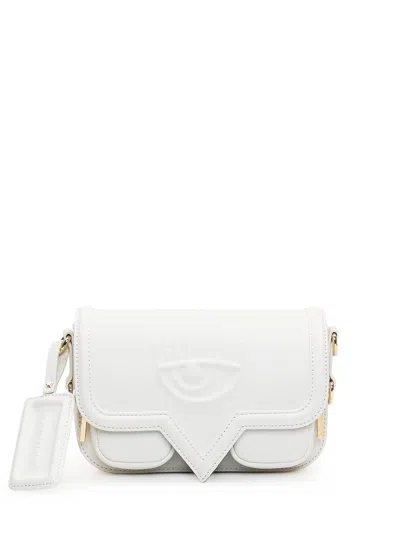 Chiara Ferragni Eyelike Top Handle Bag In White