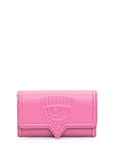 Chiara Ferragni Eyelike Wallet In Sachet Pink