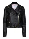 Chiara Ferragni Eye Like Studs Biker Jacket In Negro