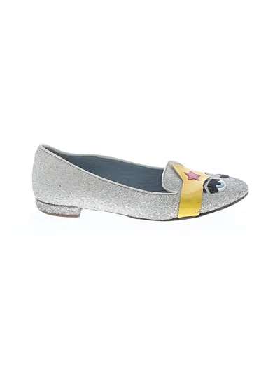 Pre-owned Chiara Ferragni Flats In Gray