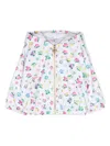 Chiara Ferragni Floral-print Hooded Jacket In White