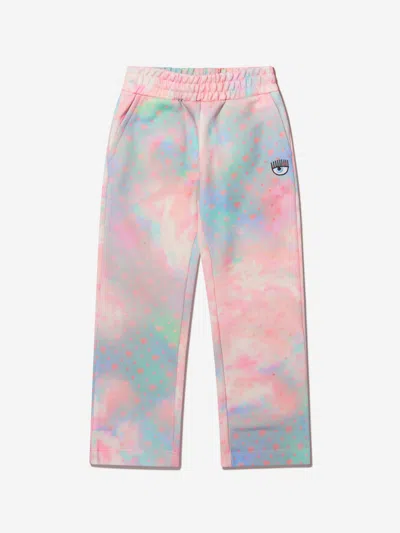 Chiara Ferragni Kids' Girls Cloud Print Joggers 10 Yrs Pink