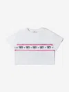 CHIARA FERRAGNI GIRLS COTTON JERSEY CROPPED LOGO T-SHIRT 4 YRS WHITE