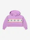 CHIARA FERRAGNI GIRLS CROPPED LOGO HOODIE 8 YRS PURPLE