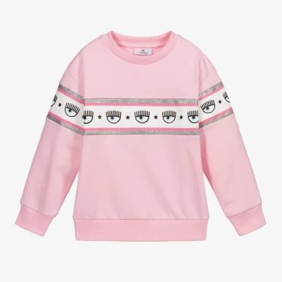 Chiara Ferragni Kids' Girls Pink Logo Sweatshirt