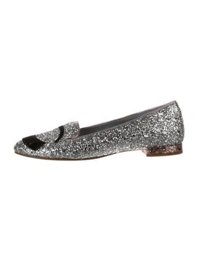 Pre-owned Chiara Ferragni Glitter Glitter Accents Flats In Multi