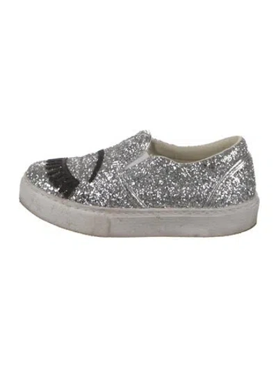 Pre-owned Chiara Ferragni Glitter Patterned Loafers