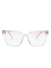 Chiara Ferragni Glitter Square-frame Sunglasses In Silver