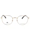 Chiara Ferragni Gold Metal Optical Glasses In Transparent