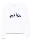 Chiara Ferragni Gothic Butterflies Sweatshirt In White