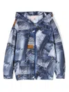 Chiara Ferragni Graphic-print Denim Jacket In Blue