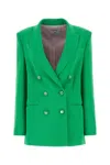 Chiara Ferragni Grass Green Stretch Cady Blazer