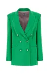 Chiara Ferragni Tailored Blazer With Stylish Enhancements In Green