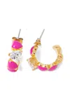 Chiara Ferragni Heart-stone Earrings In Gold