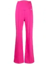 Chiara Ferragni High-waisted Flared Trousers In Pink