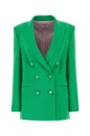 Chiara Ferragni Grass Green Stretch Cady Blazer In Green