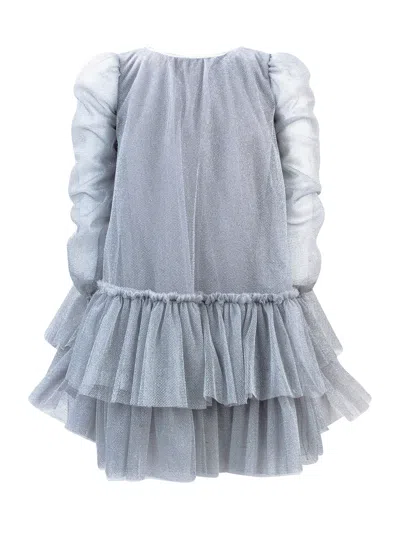 Chiara Ferragni Kids Mini Chic Suit For Kids In Panna Argento
