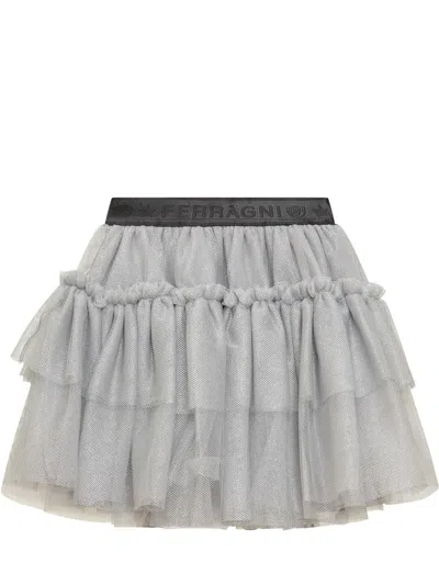 Chiara Ferragni Kids Mini Glitter Tiered Skirt For Kids