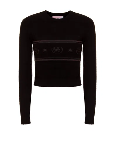 Chiara Ferragni Knitwear Long Sleeves In Black