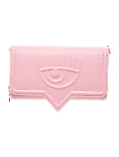 Pre-owned Chiara Ferragni Leather Clutch In Pink