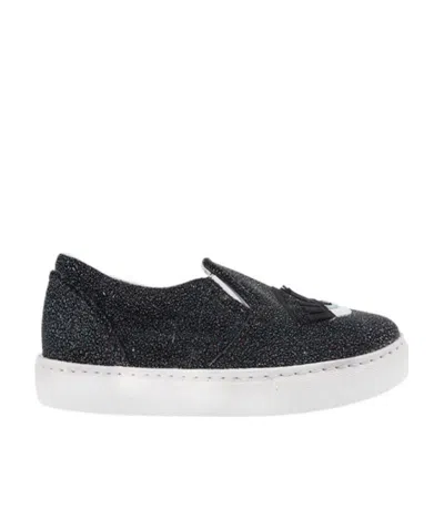 Chiara Ferragni Logo Casual Sneakers In Black