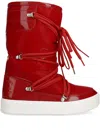 Chiara Ferragni Logo-debossed Lace-up Snow Boots In Red
