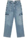 Chiara Ferragni Gerade Jeans Mit Logo-stickerei In Blau