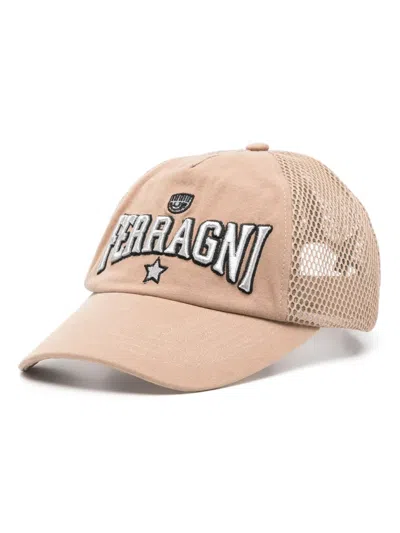 Chiara Ferragni Logo-patch Mesh-panels Hat In Brown