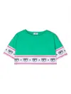 Chiara Ferragni Logo-print Cotton T-shirt In Grün