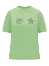 Chiara Ferragni Eye Star T-shirt In Green