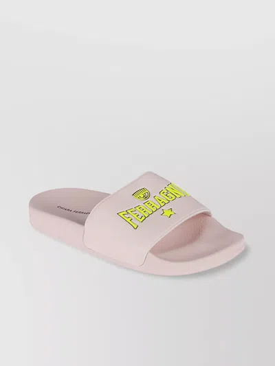 Chiara Ferragni Logo Detailed Slides In Pink