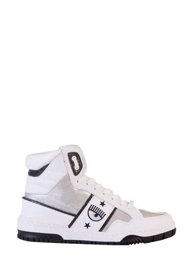 Chiara Ferragni Glittered High Top Cf-1 Sneaker In White