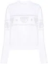 Chiara Ferragni Rhinestone-embellished Sweatshirt In White