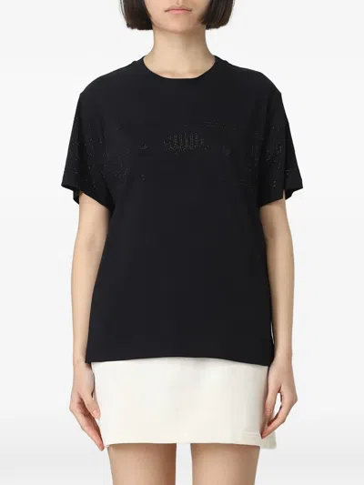 Chiara Ferragni Logomania T-shirt In Blue