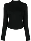 Chiara Ferragni Long-sleeve Corset Top In 黑色