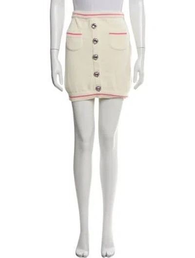 Pre-owned Chiara Ferragni Mini Skirt In White