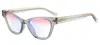 Chiara Ferragni Cf 7019/bb Kb7 Women's Blue-light Blocking Glasses - Transparent Grey Frame