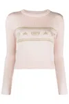 Chiara Ferragni Multicolor Wool Blend Sweater In Pink