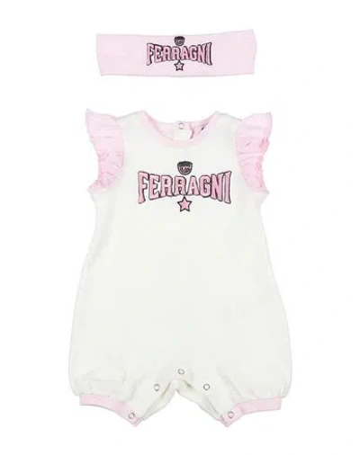 Chiara Ferragni Newborn Girl Baby Jumpsuits & Overalls Cream Size 1 Cotton In White