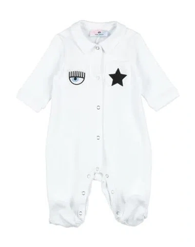 Chiara Ferragni Newborn Girl Baby Jumpsuits & Overalls White Size 3 Cotton