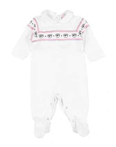 Chiara Ferragni Newborn Girl Baby Jumpsuits & Overalls White Size 1 Cotton