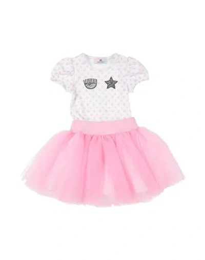 Chiara Ferragni Newborn Girl Baby Set Pink Size 3 Cotton