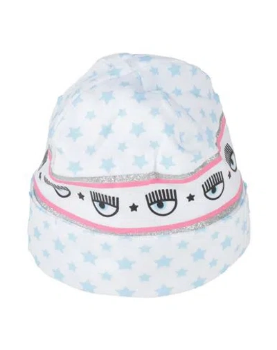 Chiara Ferragni Babies'  Newborn Girl Hat Sky Blue Size 3 Cotton