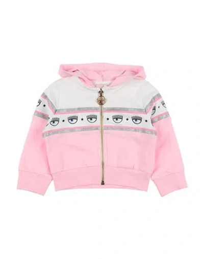 Chiara Ferragni Babies'  Newborn Girl Sweatshirt Pink Size 3 Cotton, Elastane