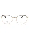 Chiara Ferragni Gold Metal Optical Glasses