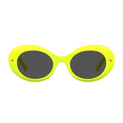 Chiara Ferragni Oval Frame Sunglasses In Yellow