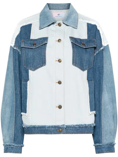 Chiara Ferragni Patchwork Denim Jacket In Blue