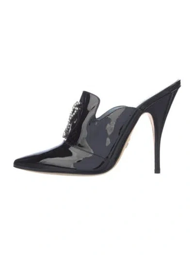 Pre-owned Chiara Ferragni Patent Leather Mules In Multi