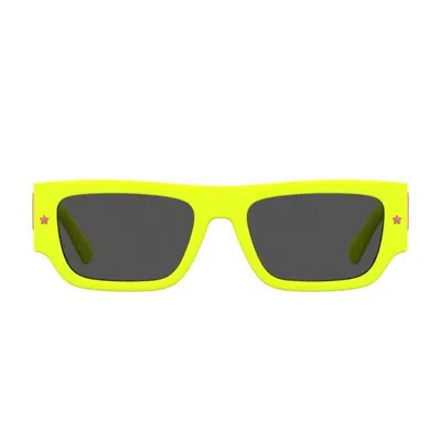 Chiara Ferragni Rectangle Frame Sunglasses In 40g/ir Yellow