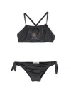 Chiara Ferragni Rhinestone-embellished Bikini In Black